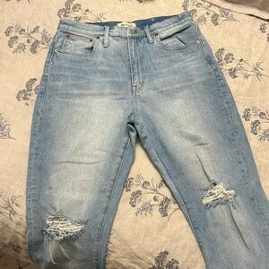 Madewell Distressed High Rise Slim Boyjeans- Size 30